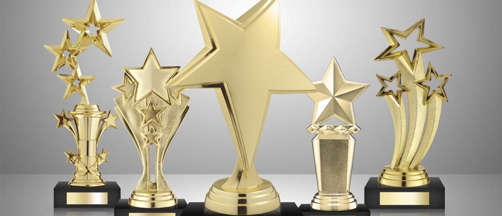 gold stars trophies and cups Expert Trophy Engraving Services Wiltshire