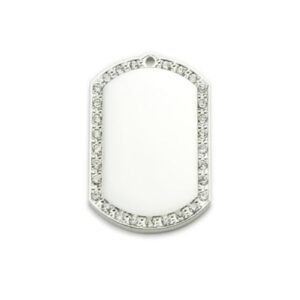 ID tag with gem stones