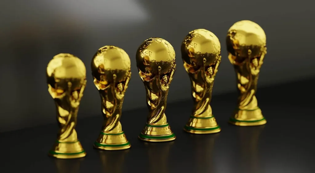P.C Engravers gold trophy awards on display Fifa world Cup Trophies
